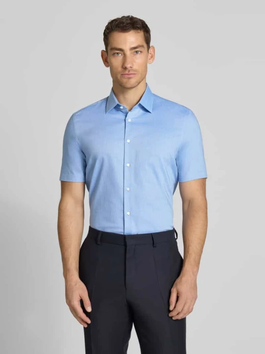 Zdjęcie produktu Koszula o kroju slim fit biznes z kołnierzykiem typu kent Jake*s Królewski niebieski