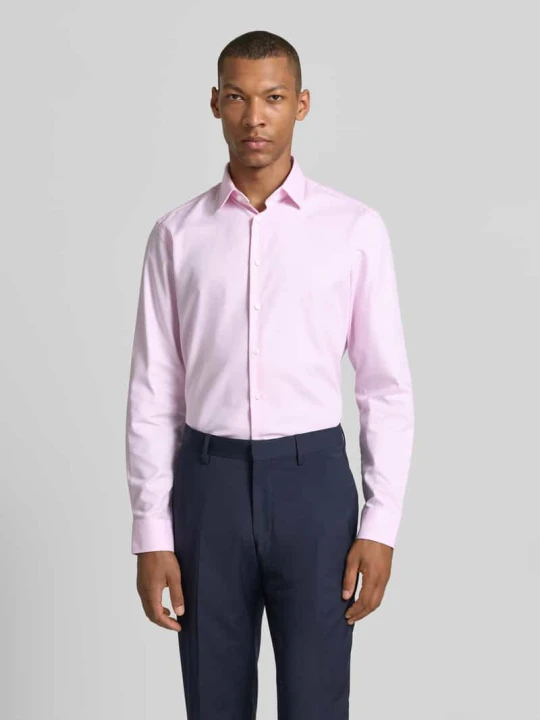 Zdjęcie produktu Koszula o kroju slim fit biznes z kołnierzykiem typu kent Jake*s Mocnoróżowy