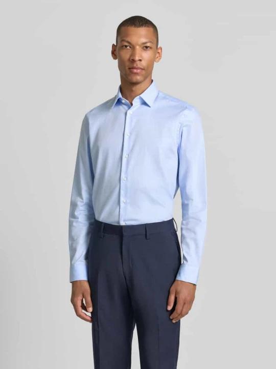 Zdjęcie produktu Koszula o kroju slim fit biznes z kołnierzykiem typu kent Jake*s Błękitny