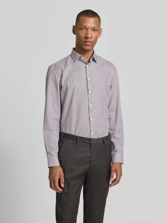 Zdjęcie produktu Koszula o kroju slim fit biznes z kołnierzykiem typu kent Jake*s Ciemnobrązowy