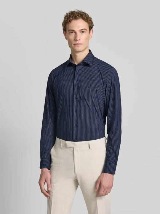 Zdjęcie produktu Koszula o kroju slim fit biznes z kołnierzykiem typu kent Jake*s Granatowy