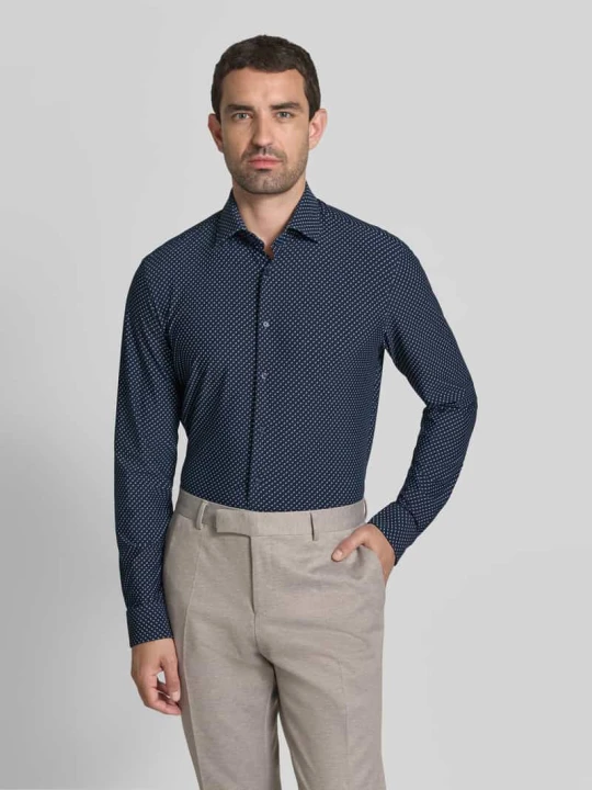 Zdjęcie produktu Koszula o kroju slim fit biznes z kołnierzykiem typu kent Jake*s Granatowy