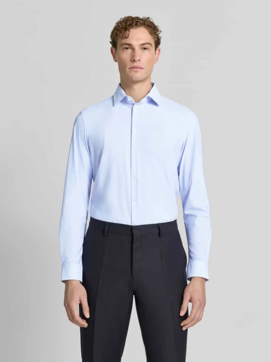 Zdjęcie produktu Koszula o kroju slim fit biznes z kołnierzykiem typu kent Jake*s Błękitny