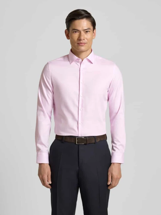 Zdjęcie produktu Koszula o kroju slim fit biznes z kołnierzykiem typu kent Seidensticker Różowawy