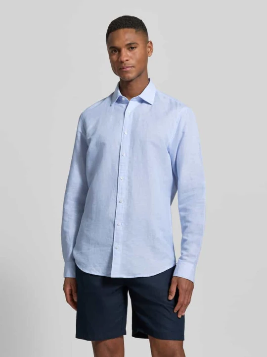 Zdjęcie produktu Koszula o kroju slim fit Biznes z Mieszanka lnu Jake*s Błękitny