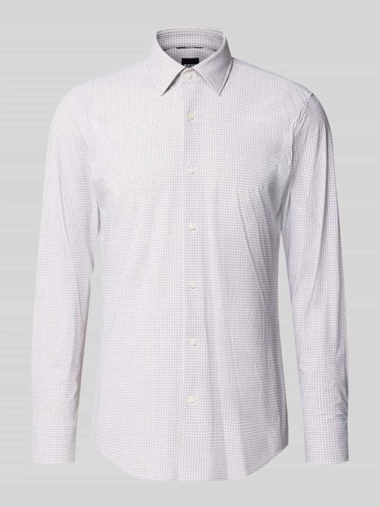 Zdjęcie produktu koszula o kroju slim fit biznesowa z kołnierzykiem typu kent model 'P-HANK-K_261' Boss Beżowy