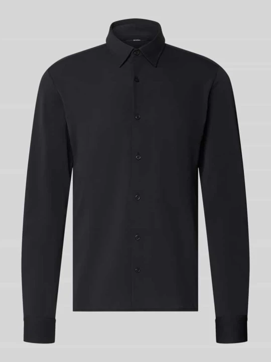 Zdjęcie produktu koszula o kroju slim fit biznesowa z kołnierzykiem typu kent model 'P-Roan' Boss Czarny