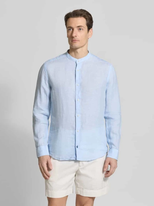 Zdjęcie produktu Koszula o kroju slim fit z czystego lnu ze stójką OLYMP Level 5 Jasnoniebieski