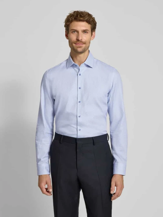 Zdjęcie produktu Koszula o kroju slim fit z czystej bawełny model 'New Kent' Seidensticker Granatowy
