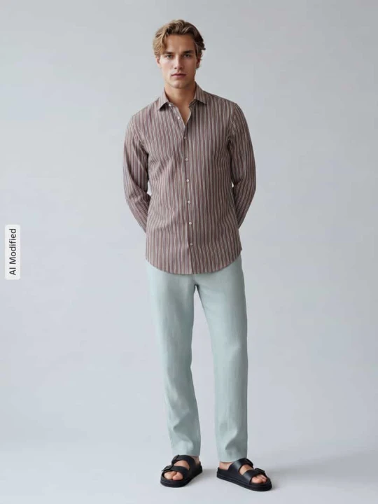 Zdjęcie produktu Koszula o kroju slim fit z czystej bawełny model 'New Kent' Seidensticker Średniobrązowy
