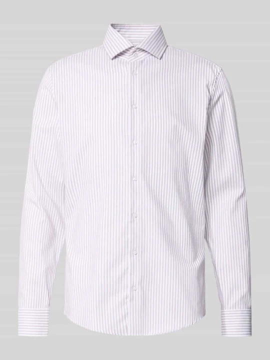 Zdjęcie produktu koszula o kroju slim fit z czystej bawełny model 'Spread Kent' Seidensticker Bordowy