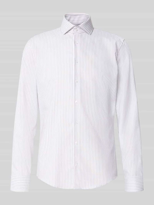 Zdjęcie produktu koszula o kroju slim fit z czystej bawełny model 'Spread Kent' Seidensticker Średniobrązowy