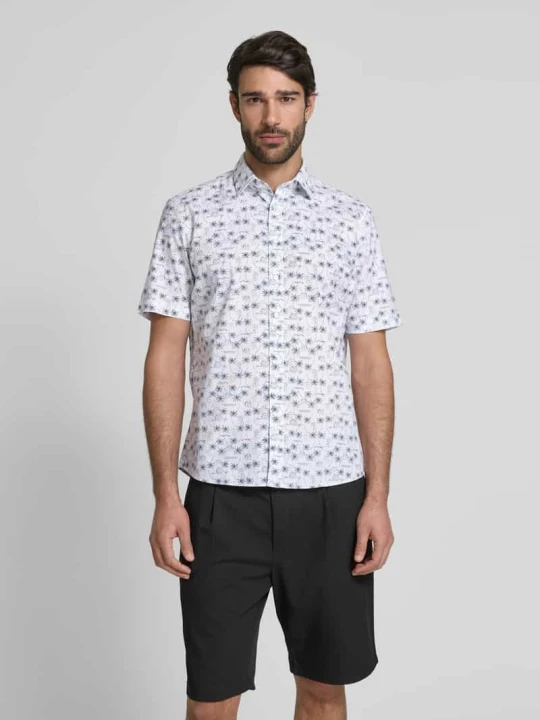 Zdjęcie produktu Koszula o kroju slim fit z krótkim rękawem i listwą guzikową Jake*s Biały