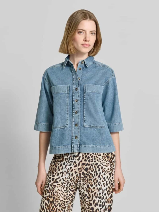 Zdjęcie produktu Koszula o luźnym kroju w stylu dżinsu Emily Van den Bergh Jasnoniebieski