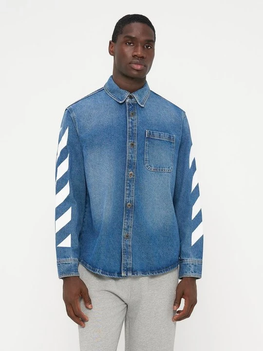 Zdjęcie produktu Koszula Off White jasnoniebieski melanż