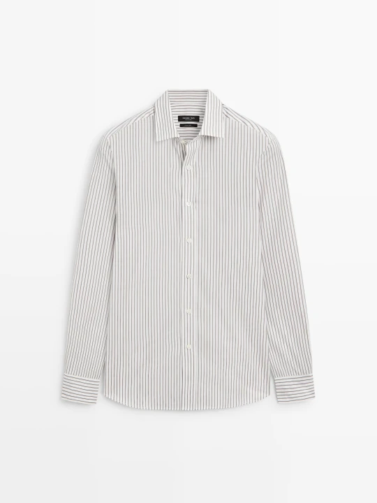 Zdjęcie produktu Koszula Regular Fit Ze 100% Bawełny - Brązowy - Massimo Dutti - Male