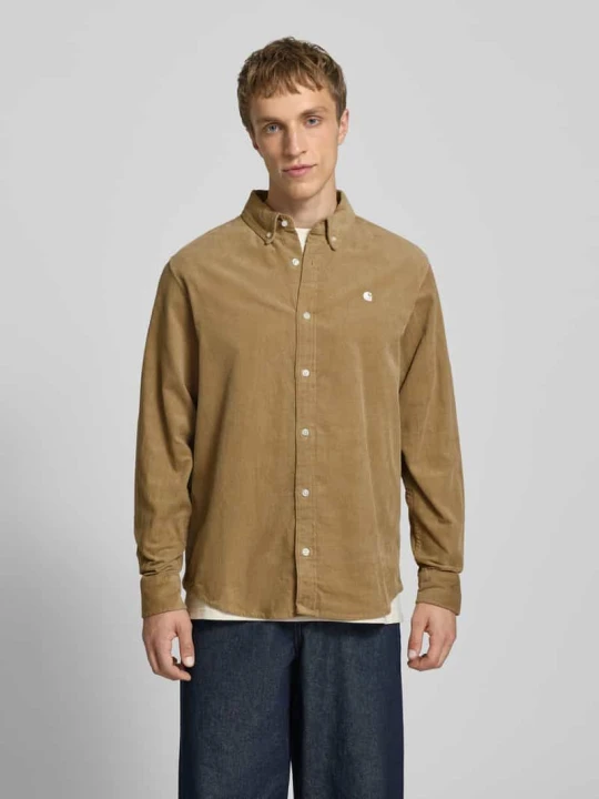 Zdjęcie produktu Koszula rekreacyjna o kroju regular fit z sztruksu z kołnierzykiem button-down Carhartt WIP Beżowy
