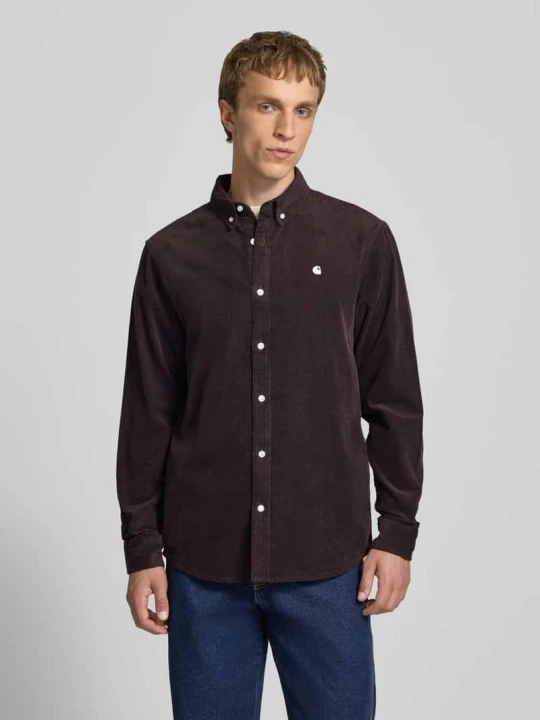 Zdjęcie produktu Koszula rekreacyjna o kroju regular fit z sztruksu z kołnierzykiem button-down Carhartt WIP Ciemnobrązowy