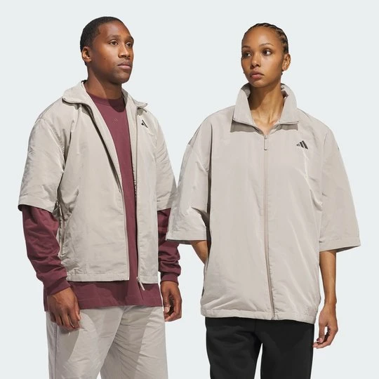 Zdjęcie produktu Koszula rozgrzewkowa z suwakiem na całej długości Adidas Putty Beige