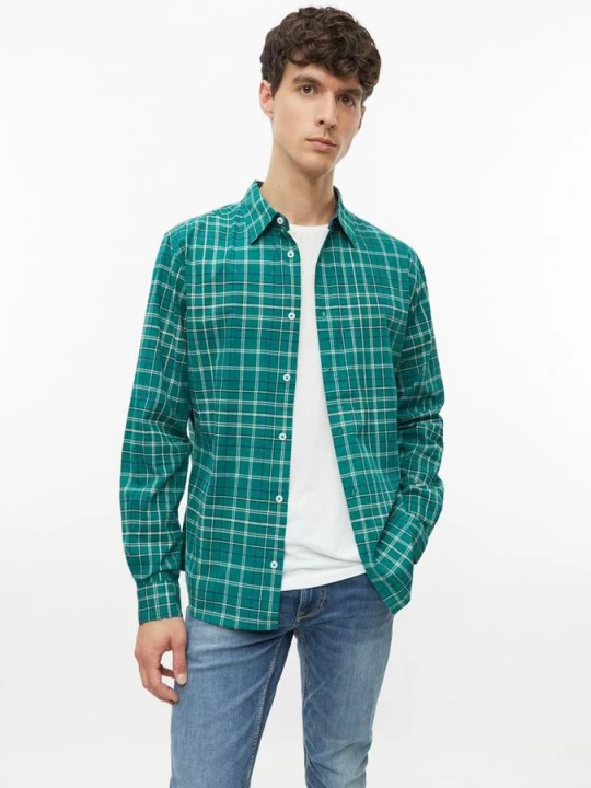 Zdjęcie produktu Slim Fit: Miękka koszula w kratkę z elastycznej bawełny s.Oliver