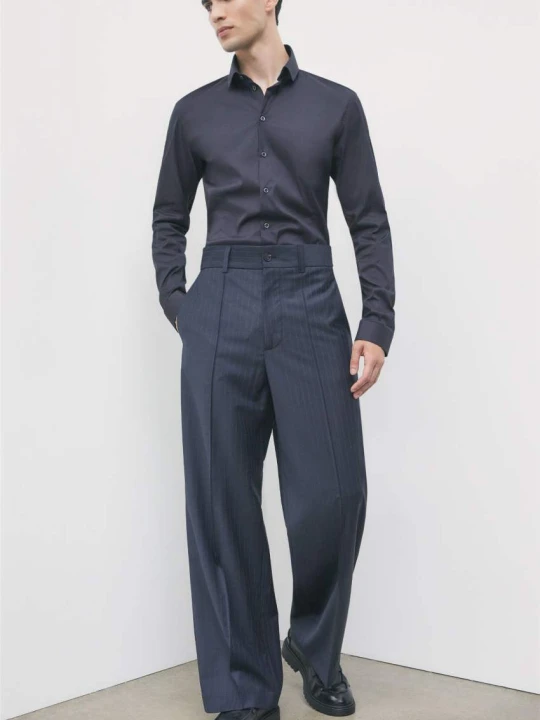Zdjęcie produktu Koszula slim fit „ESSENTIAL” z popeliny Patrizia Pepe granatowy