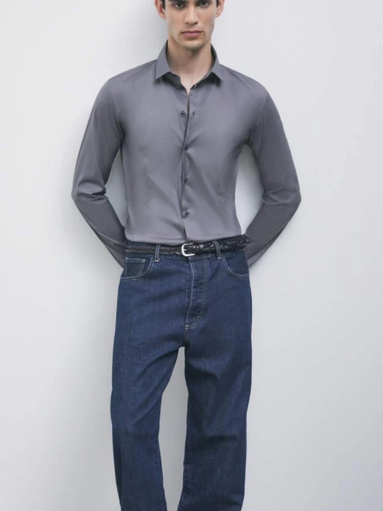 Zdjęcie produktu Koszula slim fit „ESSENTIAL” z popeliny Patrizia Pepe szary