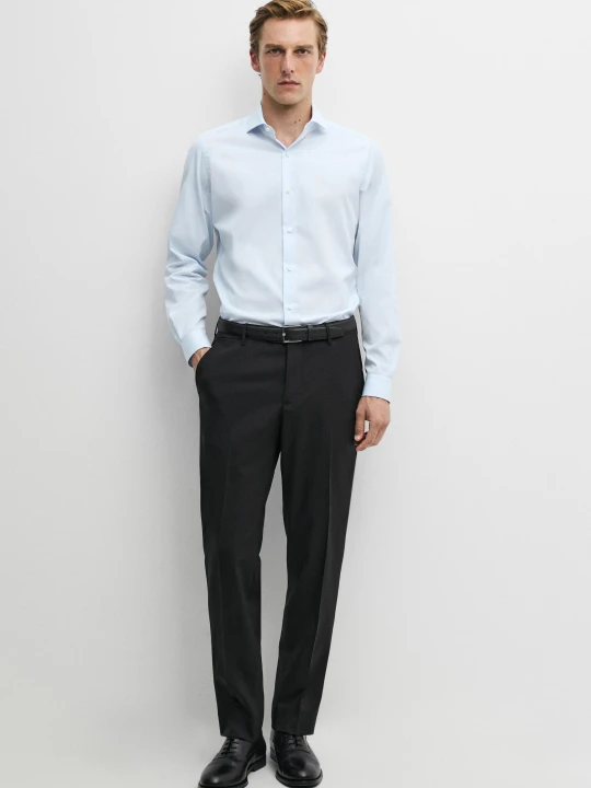 Zdjęcie produktu Koszula Slim Fit W Kratkę Vichy - Błękitny - Massimo Dutti - Male