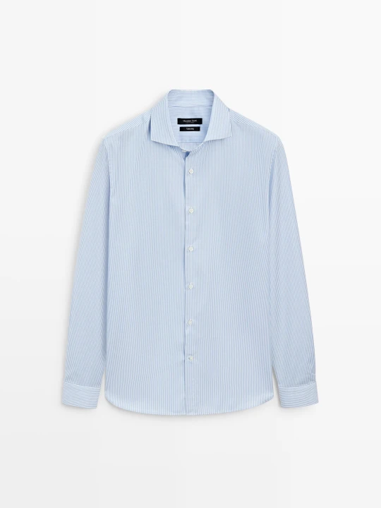 Zdjęcie produktu Koszula Slim W Paski Tailored Fit - Błękitny - Massimo Dutti - Male