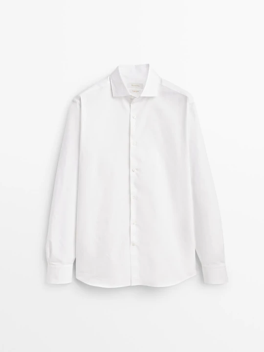 Zdjęcie produktu Koszula Slim Ze 100% Bawełny - Biały - - Massimo Dutti - Mężczyzna