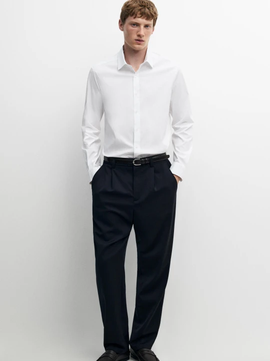 Zdjęcie produktu Koszula Slim Ze Stretchem - Biały - Massimo Dutti - Male