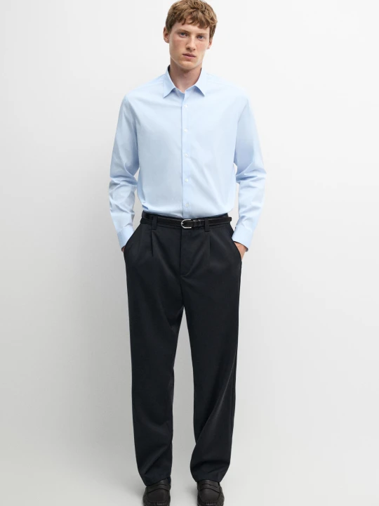 Zdjęcie produktu Koszula Slim Ze Stretchem - Błękitny - Massimo Dutti - Male