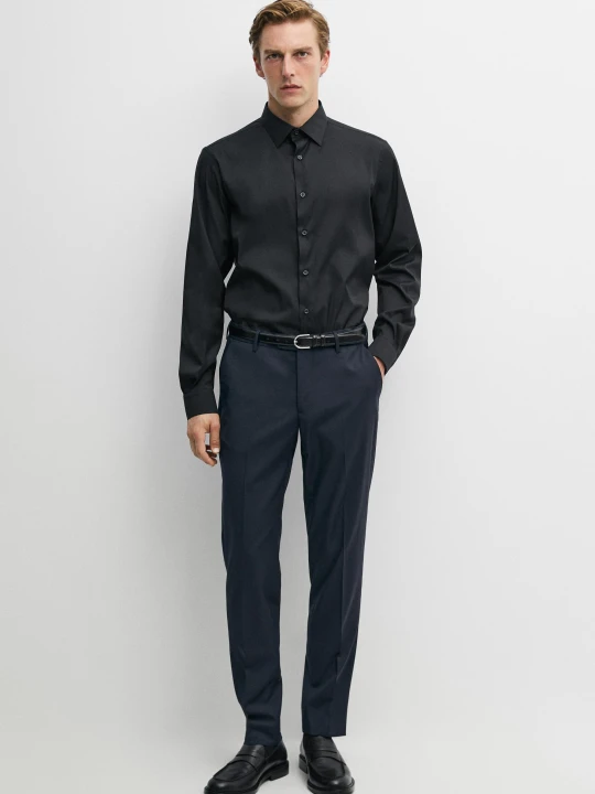 Zdjęcie produktu Koszula Slim Ze Stretchem - Czarny - Massimo Dutti - Male