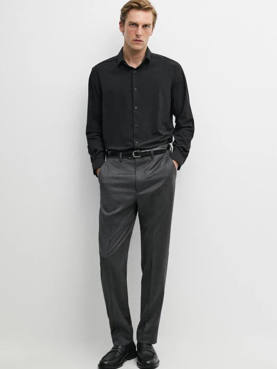 Zdjęcie produktu Koszula Slim Ze Stretchem - Czarny - Massimo Dutti - Male
