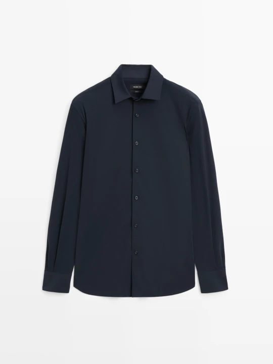 Zdjęcie produktu Koszula Slim Ze Stretchem - Granatowy - Massimo Dutti - Male