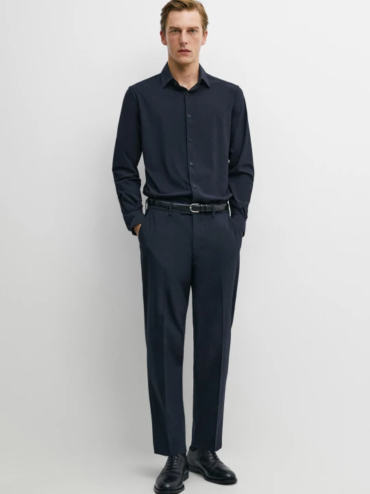 Zdjęcie produktu Koszula Slim Ze Stretchem - Granatowy - Massimo Dutti - Male