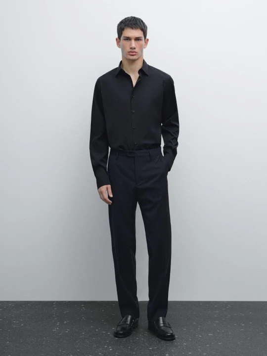Zdjęcie produktu Koszula Slim Ze Stretchem - Granatowy - - Massimo Dutti - Mężczyzna