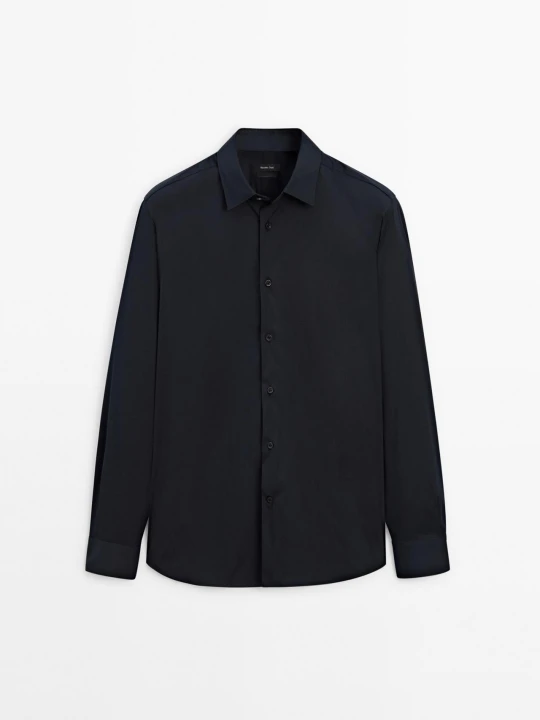 Zdjęcie produktu Koszula Slim Ze Stretchem - Granatowy - - Massimo Dutti - Mężczyzna