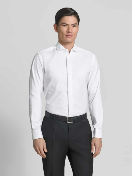 Zdjęcie produktu Koszula smokingowa o kroju slim fit z diagonalu Eterna Biały