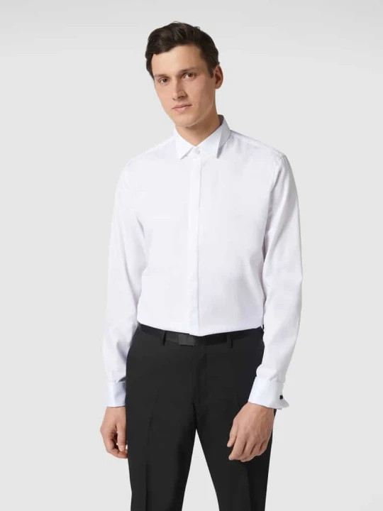 Zdjęcie produktu Koszula smokingowa o kroju slim fit ze splotu twill Jake*s Biały