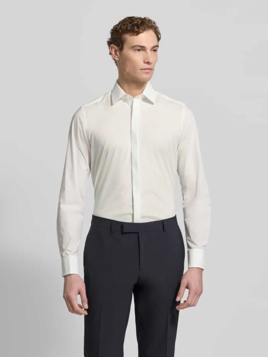 Zdjęcie produktu Koszula smokingowa o kroju slim fit z bawełny z dodatkiem streczu OLYMP Level 5 Écru