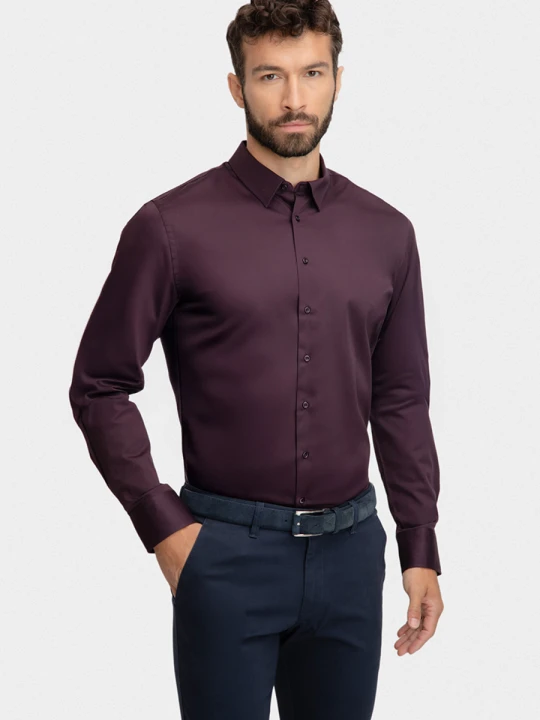Zdjęcie produktu Koszula STEVEN 01421C55GSB Giacomo Conti bordowy