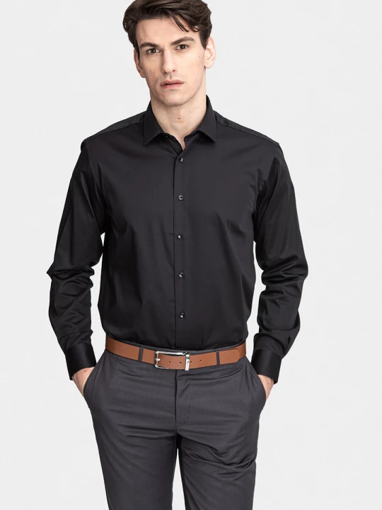 Zdjęcie produktu Koszula STEVEN regular 01401C90GRA Giacomo Conti czarny