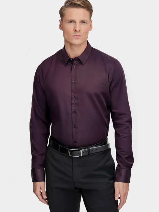 Zdjęcie produktu Koszula STEVEN Slim 01421C55GSA Giacomo Conti bordowy