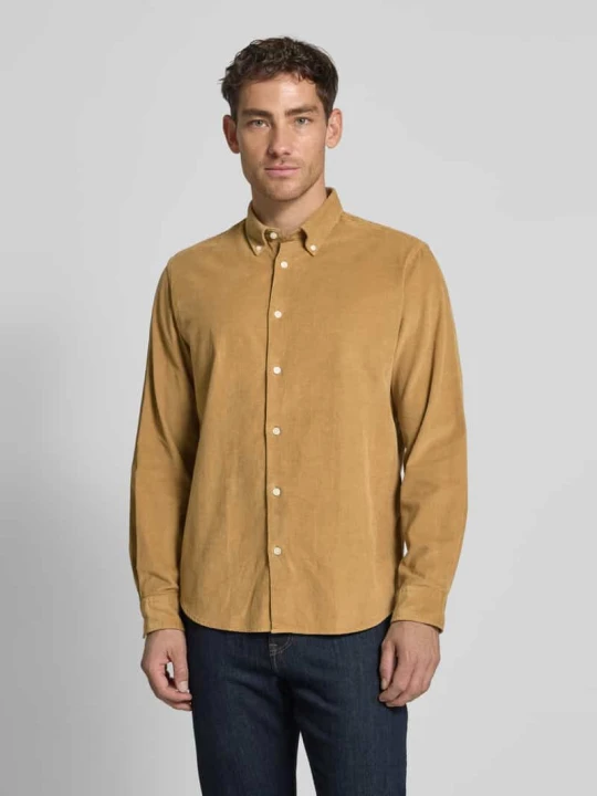 Zdjęcie produktu Koszula sztruksowa o kroju regular fit z czystej bawełny model ‘DANNI’ Selected Homme Koniakowy