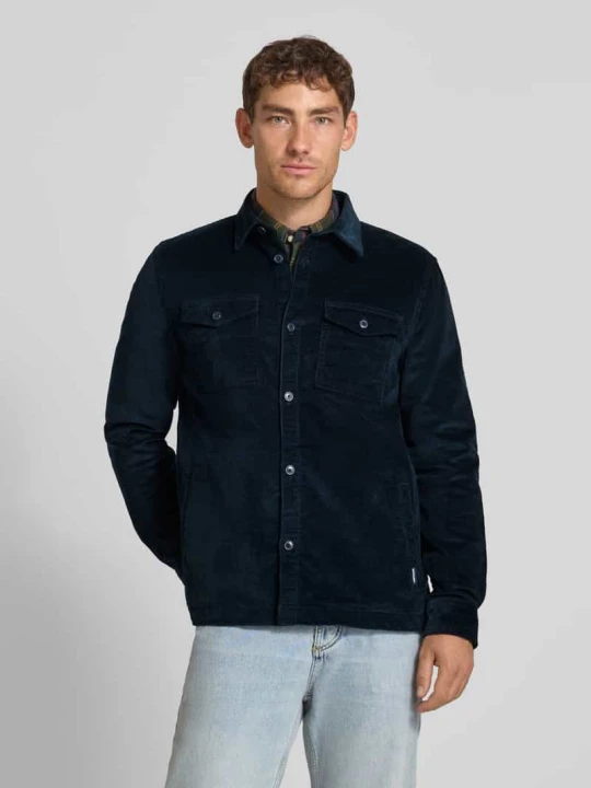 Zdjęcie produktu Koszula sztruksowa o kroju regular fit z mieszanki bawełny Barbour Granatowy