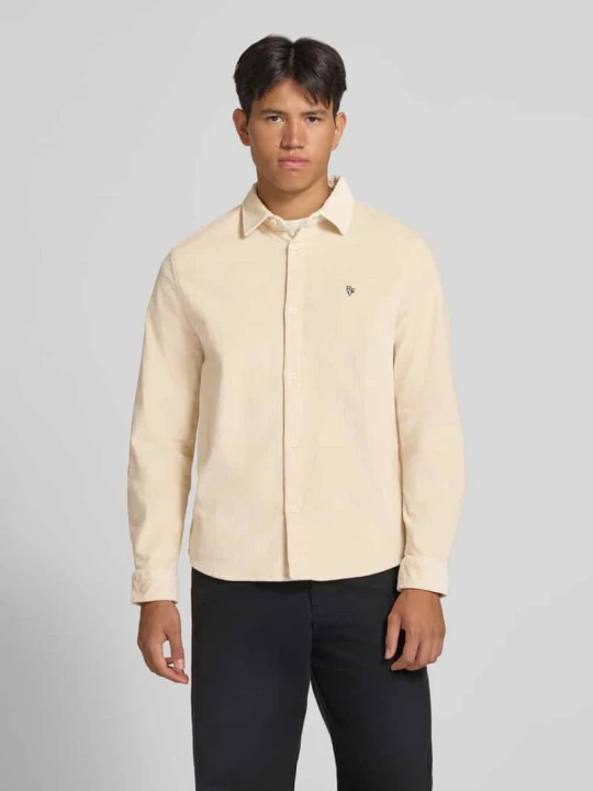 Zdjęcie produktu Koszula sztruksowa o kroju slim fit z mieszanki bawełny REVIEW Écru