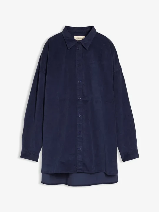 Zdjęcie produktu Koszula sztruksowa oversize BonPrix niebieski