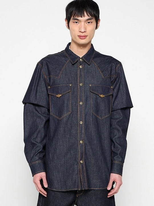 Zdjęcie produktu Koszula Versace Jeans Couture niebieski denim