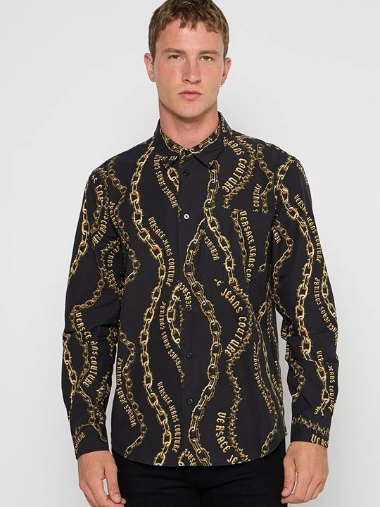 Zdjęcie produktu Koszula Versace Jeans Couture antracytowy melanż