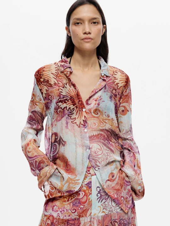 Zdjęcie produktu Koszula w deseń paisley Desigual czerwony